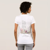  handgeschilderde Ceylon Rozen vlinder T-shirt (Achterkant volledig)