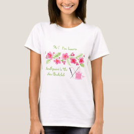 Handgeschilderde Cherry Blossom Needlepoint PERSON T-shirt
