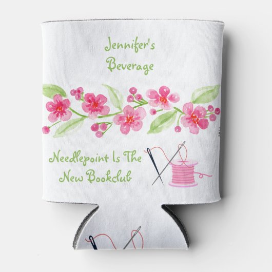 Handgeschilderde Cherry Blossoms Needlepoint Perso Blikjeskoeler