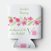 Handgeschilderde Cherry Blossoms Needlepoint Perso Blikjeskoeler (Achterkant)