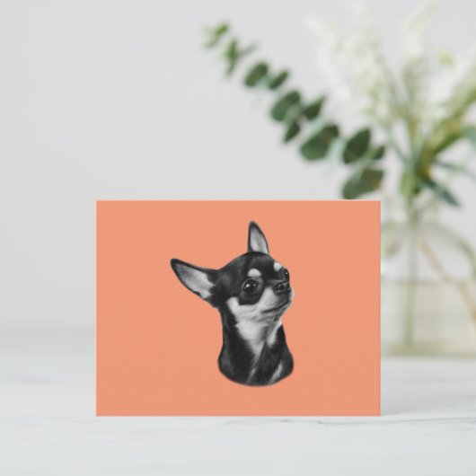 Handgeschilderde chihuahua briefkaart (Staand voorkant)