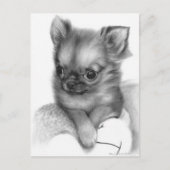Handgeschilderde Chihuahua Puppy - Gentle Gaze Briefkaart (Voorkant)