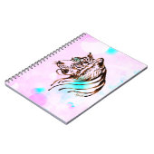  handgeschilderde chocolade-tijgerkunstlaptop notitieboek (Linkerzijde)