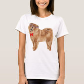 Handgeschilderde Chow Chow Dog T-shirt (Voorkant)
