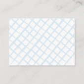 Handgeschilderde citroen blauw Check Baby shower a Informatiekaartje (Achterkant)