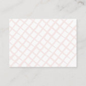 Handgeschilderde citroen roze Check Baby shower ad Informatiekaartje (Achterkant)