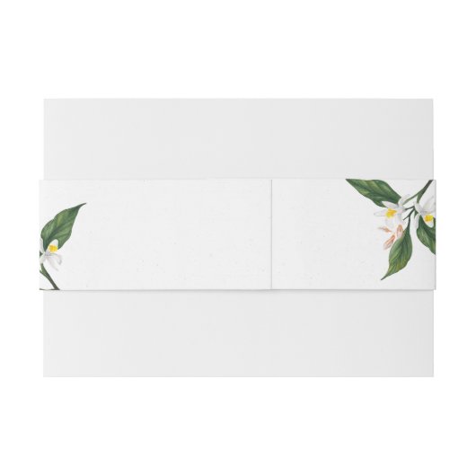 Handgeschilderde citroenen bloesem bruiloft uitnodigingen wikkel (Achterkant Voorbeeld)