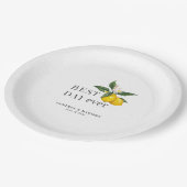 Handgeschilderde citroenen met bloem bruiloft papieren bordje (Gekanteld)