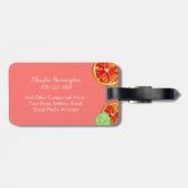 Handgeschilderde citrus Sinaasappel Limoen plakjes Bagagelabel (Achterkant horizontaal)