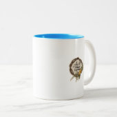 Handgeschilderde Duitsers herder buste portret Tweekleurige Koffiemok (Voorkant rechts)