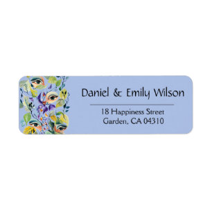 Handgeschilderde elegante vrouwelijke ogen Kleurri Etiket