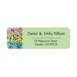 Handgeschilderde elegante vrouwelijke ogen Kleurri Etiket