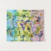 Handgeschilderde elegante vrouwelijke ogen Kleurri Wandkleed (Voorkant (horizontaal))