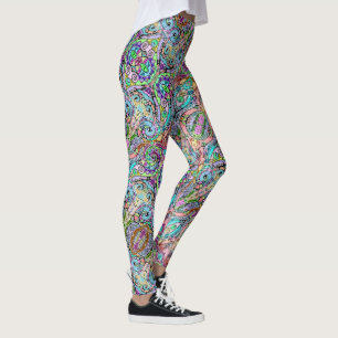 Handgeschilderde en digitaal geschilderde patroon  leggings