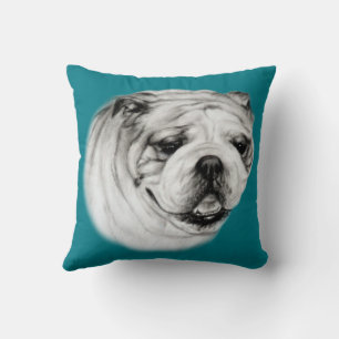 Handgeschilderde Engelse Bulldog Kussen