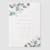 Handgeschilderde eucalyptusbruiloft vellum uitnodigingen (Voorkant)