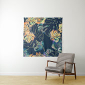 Handgeschilderde exotische bladeren: naadloos patr wandkleed (In Situ (horizontaal))