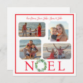Handgeschilderde FOTO Kerst Vakantie Krans NOEL (Voorkant / Achterkant)