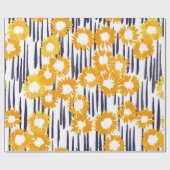 Handgeschilderde gele bloemen naadloos cadeaupapier (Vlak)