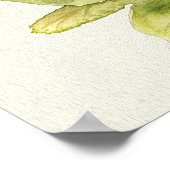 Handgeschilderde gele zonnebloemen paarse hortensi poster (Hoek)