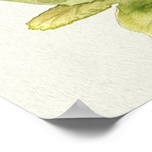 Handgeschilderde gele zonnebloemen paarse hortensi poster (Hoek)