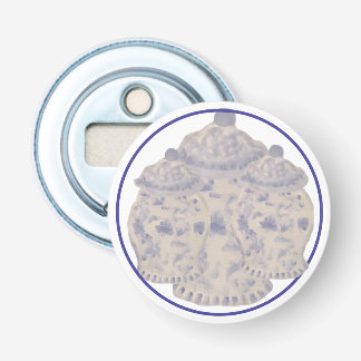 Handgeschilderde gemberpot button flesopener