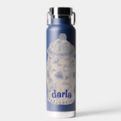 Handgeschilderde gemberpot fles sticker (Voorkant)