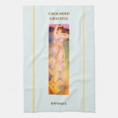 Handgeschilderde Goddess theedoek - Spirituele keu (Verticaal)