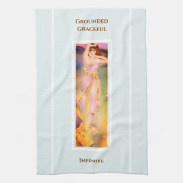 Handgeschilderde Goddess theedoek - Spirituele keu