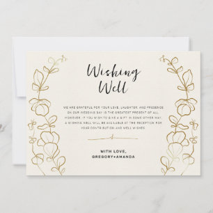 Handgeschilderde gouden bladeren Lijst die goed we Kaart