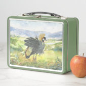 Handgeschilderde grijze gekroonde kraan (In situ)