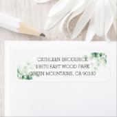 Handgeschilderde groene biologische eucalyptus bru etiket (Insitu)