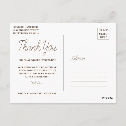 Handgeschilderde groene rand briefkaart (Achterkant)