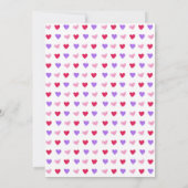 Handgeschilderde harten Galentines Day uitnodiging (Achterkant)