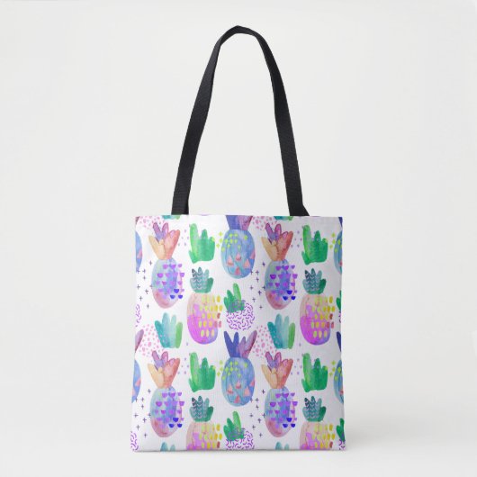 Handgeschilderde herfstbloemen, naadloos patroon. tote bag (Voorkant)