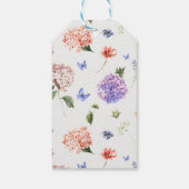 Handgeschilderde Hydrangea Floral Wedding Bedankt Cadeaulabel (Achterkant)