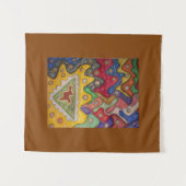 Handgeschilderde indruk Afrikaans aboriginal type Wandkleed (Voorkant (horizontaal))