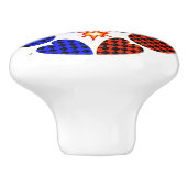 Handgeschilderde keramische knop - artistieke kast (Zijkant)