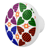 Handgeschilderde keramische knop - artistieke kast (Rechts)