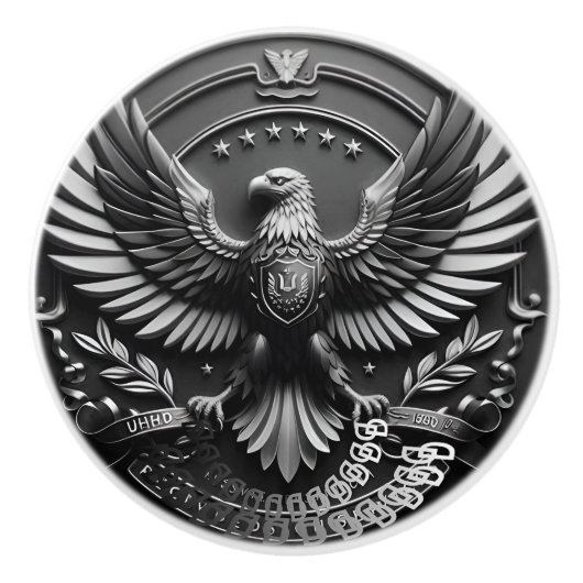 Handgeschilderde keramische knop - artistieke kast (Voorkant)