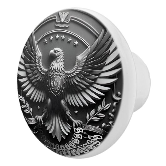 Handgeschilderde keramische knop - artistieke kast (Rechts)