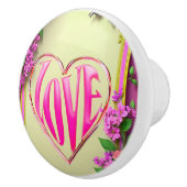 Handgeschilderde keramische knop - artistieke kast (Rechts)