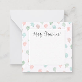 Handgeschilderde Kerst Dennenappels Meerkleurig Notitiekaartje