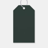 Handgeschilderde kerstbomen in potten Kerst Cadeaulabel (Achterkant)
