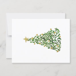 Handgeschilderde kerstboom briefkaart