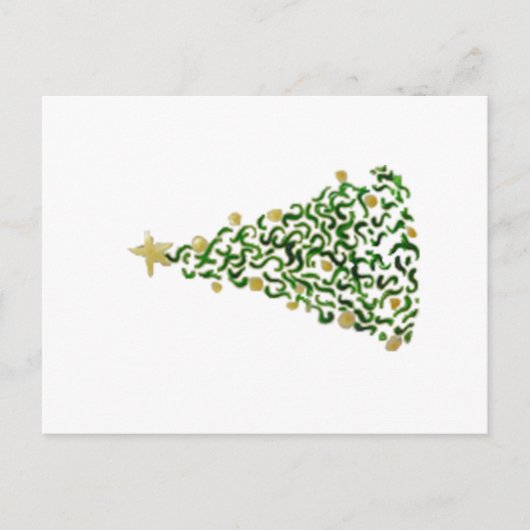 Handgeschilderde kerstboom briefkaart (Voorkant)