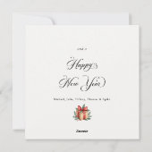 Handgeschilderde kerstklokken & groen Kerstmis Feestdagenkaart (Achterkant)