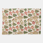 Handgeschilderde kerstkoekjes theedoek (Horizontaal)