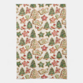 Handgeschilderde kerstkoekjes theedoek (Verticaal)