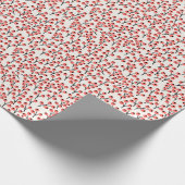 Handgeschilderde Kersttakken Bessen Rood Wit Cadeaupapier (Hoek)